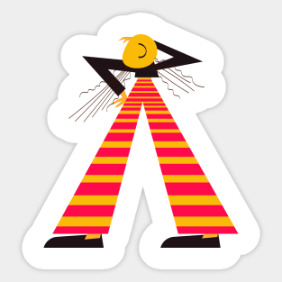 Hipster dancer girl Sticker